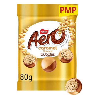 Aero Bubbles Caramel Flavour Chocolate Sharing Bag 80g (12 x 80g)