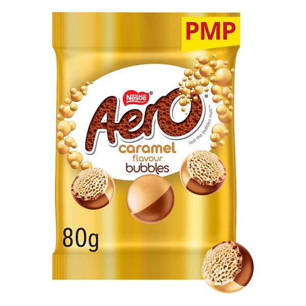 Aero Bubbles Caramel Flavour Chocolate Sharing Bag 80g (12 x 80g)