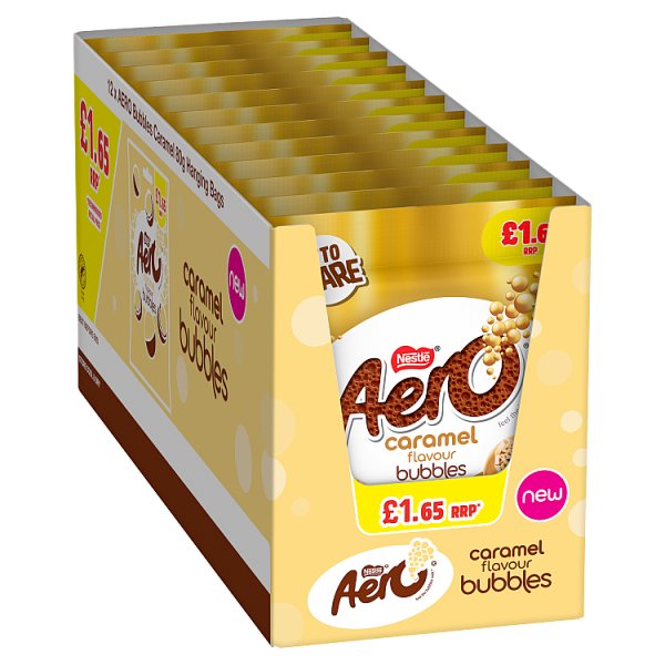Aero Bubbles Caramel Flavour Chocolate Sharing Bag 80g (12 x 80g)