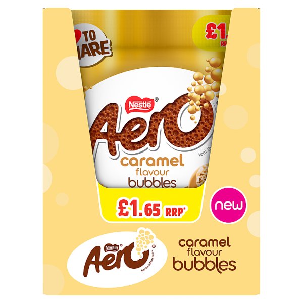 Aero Bubbles Caramel Flavour Chocolate Sharing Bag 80g (12 x 80g)