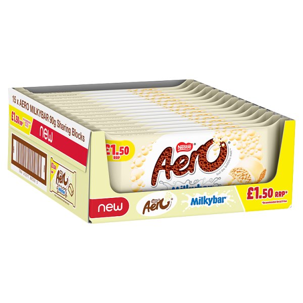 AERO® Milkybar® White Chocolate Sharing Bar 90g (15 x 90g)