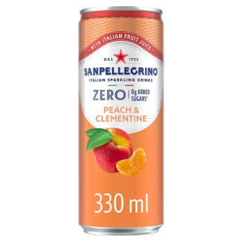 San Pellegrino Zero Peach & Clementine 330ml (12 x 330ml)