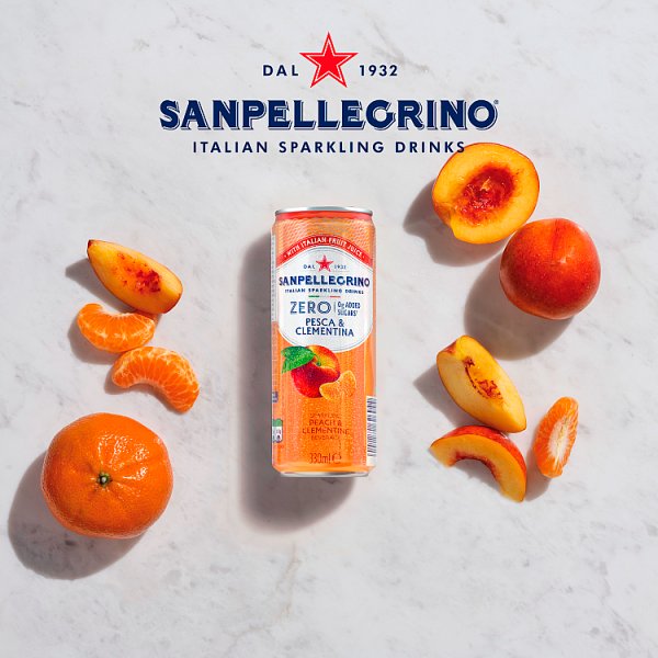 San Pellegrino Zero Peach & Clementine 330ml (12 x 330ml)