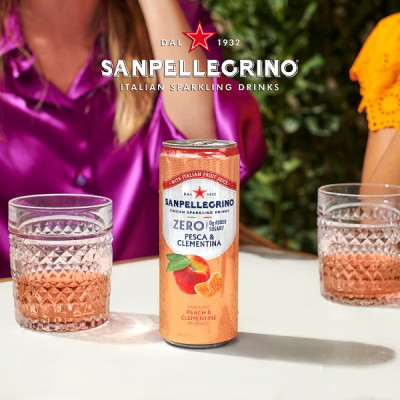 San Pellegrino Zero Peach & Clementine 330ml (12 x 330ml)