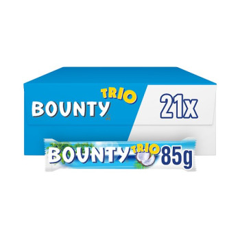 Bounty Trio Coconut Milk Chocolate Bar 85g (21 x 85g) Bounty Trio Coconut Milk Chocolate Bar 85g (21 x 85g)