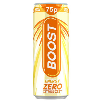 Boost Energy Zero Citrus Zest 250ml (24 x 250ml)