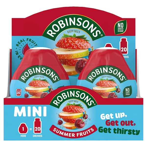 Robinsons Mini Summer Fruits On-The-Go Squash 66ml (6 x 66ml)