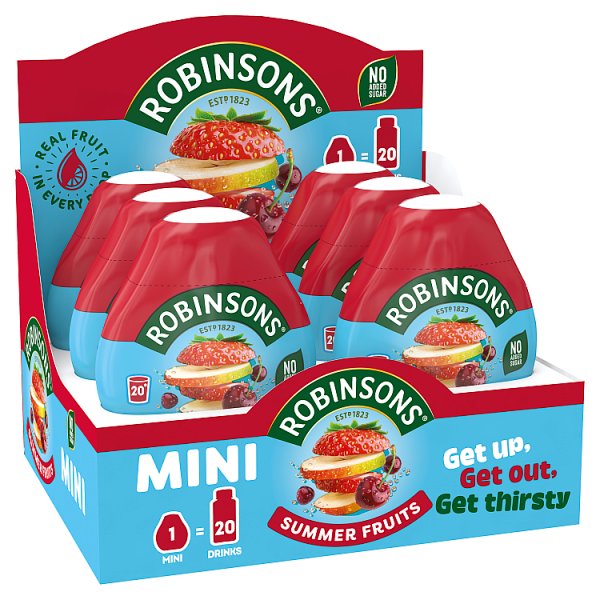 Robinsons Mini Summer Fruits On-The-Go Squash 66ml (6 x 66ml)
