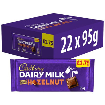 Cadbury Dairy Milk Chopped Nut Chocolate 95g (22 x 95g)