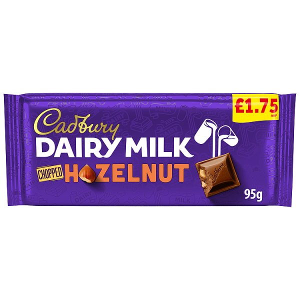 Cadbury Dairy Milk Chopped Nut Chocolate 95g (22 x 95g)