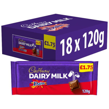 Cadbury Dairy Milk Daim Chocolate 120g (18 x 120g)