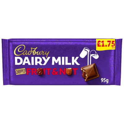 Cadbury Dairy Milk Fruit And Nut Chocolate 95g (22 x 95g)