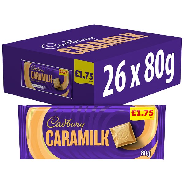 Cadbury Caramilk Chocolate Tablet 80g (26 x 80g)