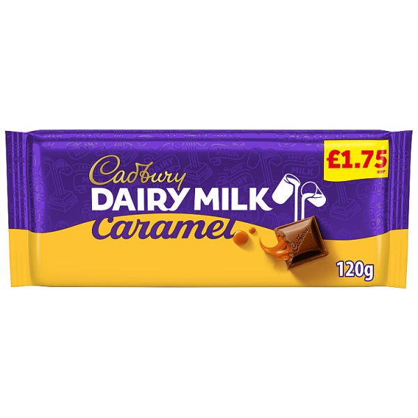 Cadbury Dairy Milk Caramel Chocolate Bar 120g (16 x 120g)