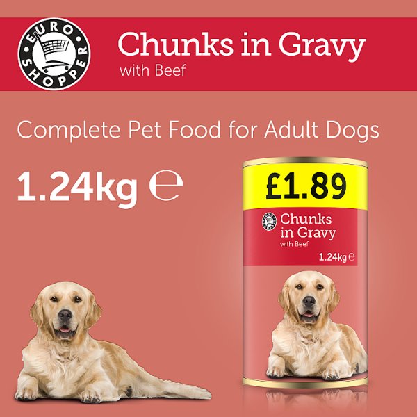 Euro Shopper Chunks in Gravy with Beef 1.24kg (6 x 1.24kg)