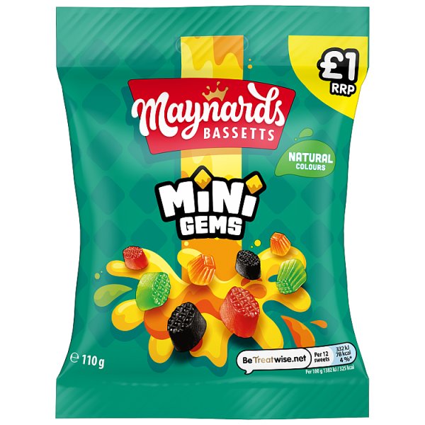 Maynards Bassetts Mini Gems Candy 110g (10 x 110g)