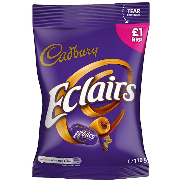 Cadbury Eclairs Sugar Confectionery 110g (12 x 110g)
