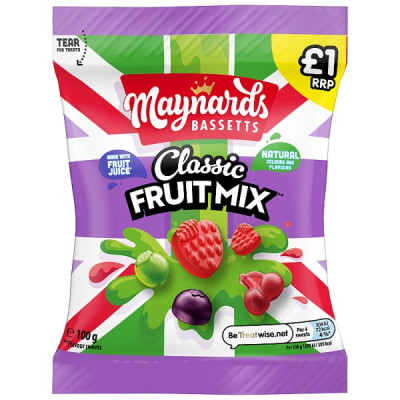 Maynards Bassetts Classic Fruit Mix Jelly 100g (10 x 110g) Maynards Bassetts Classic Fruit Mix Jelly 100g (10 x 110g)