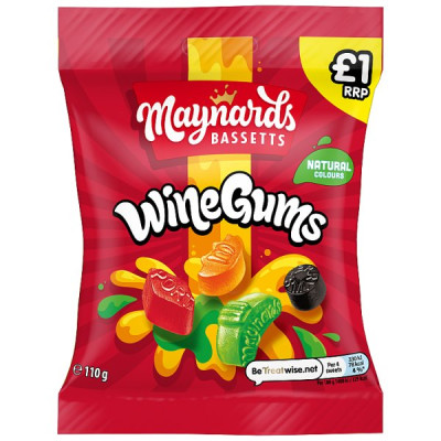 Maynards Bassetts Wine Gums Candy 110g (10 x 110g)