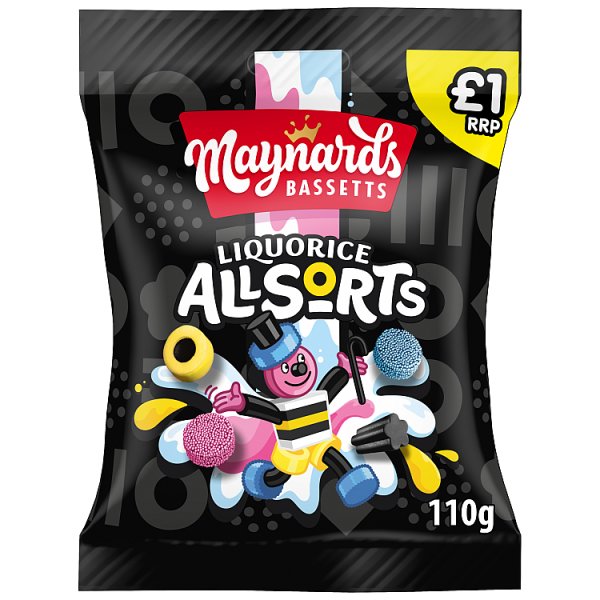 Maynards Bassetts Liquorice Allsorts Candy 110g (10 x 110g) Maynards Bassetts Liquorice Allsorts Candy 110g (10 x 110g)