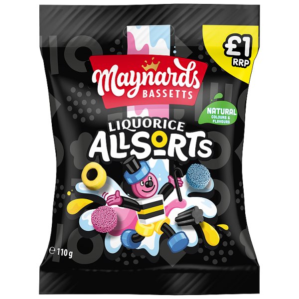 Maynards Bassetts Liquorice Allsorts Candy 110g (10 x 110g) Maynards Bassetts Liquorice Allsorts Candy 110g (10 x 110g)