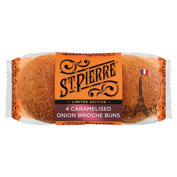 St Pierre Limited Edition 4 Caramelised Onion Brioche Buns (11 x 4s)