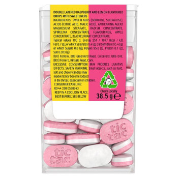 Tic Tac Two Lemon Raspberry Flavours 38.5g (16 x 50g)