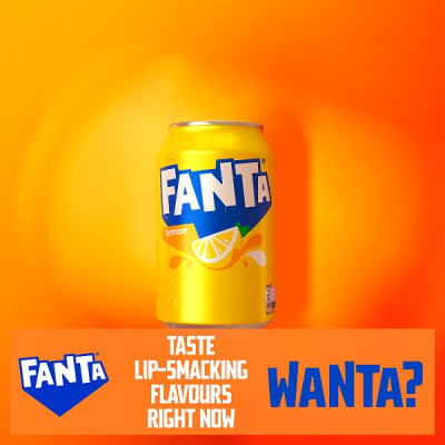 Fanta Lemon PM 90p 330ml Can  (24 x 330ml)