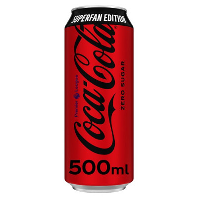 Coca-Cola Zero Sugar 500ml Superfan Can (12 x 500ml)