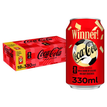 Coca-Cola Zero Sugar 18 x 330ml Cans (1 x 18x330m) Coca-Cola Zero Sugar 18 x 330ml Cans (1 x 18x330m)