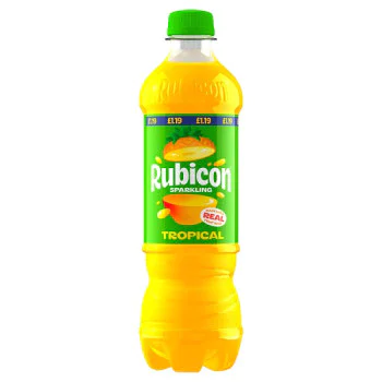 Rubicon Tropical Sparkling Soft Drink Bottle 500ml (12 x 500ml)