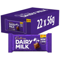Cadbury Dairy Milk Chocolate 56g (22 x 56g)