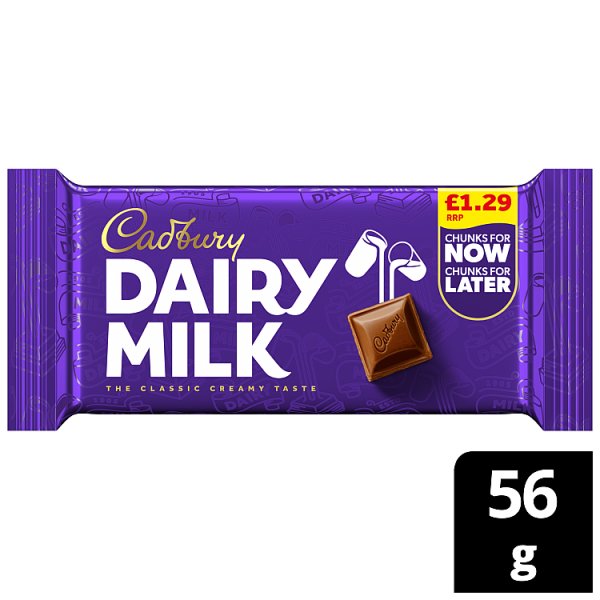 Cadbury Dairy Milk Chocolate 56g (22 x 56g)