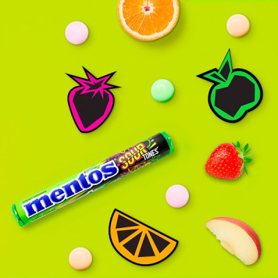 Mentos Sour Tones Chewy Dragees 37.5g (40 x 37.5g)