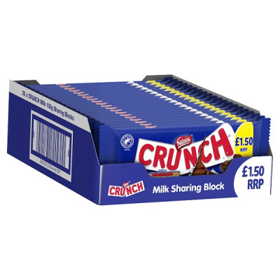 Crunch Milk Chocolate Bar 100g (20 x 100g)