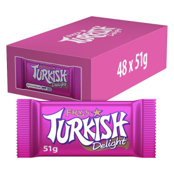 Fry's Turkish Delight Chocolate Bar 51g (48 x 51g)