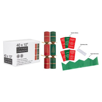 40 X 10 Inch Red/Green Catering Crackers (1 x 40s)