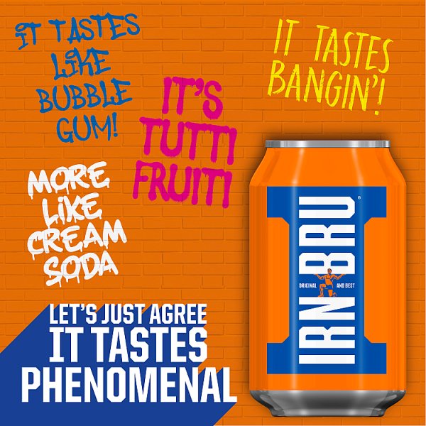 IRN-BRU Regular Soft Drink Can 330ml (24 x 330ml)