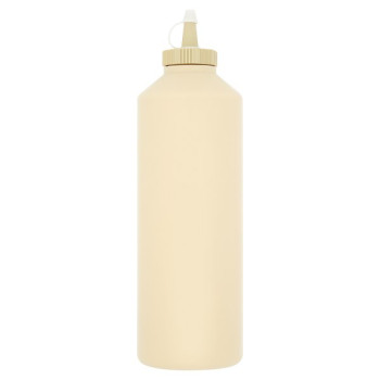 Large Beige Plastic Mustard Dispenser (1 x Lge)