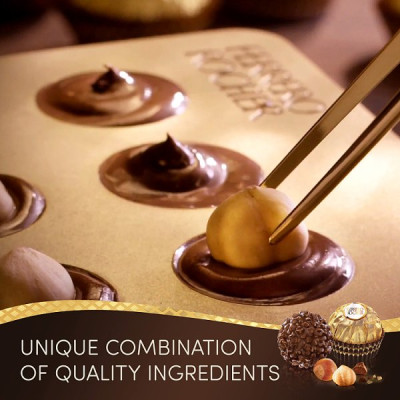 Ferrero Rocher Milk Chocolate Hazelnut Pralines Treat Pack 3 Pieces 37.5g (16 x 37.5g)
