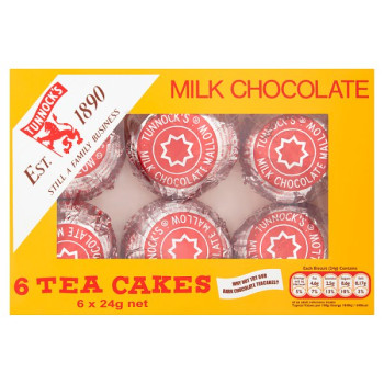 Tunnock's Milk Chocolate Tea Cakes 6 x 24g (12 x 6x24g)