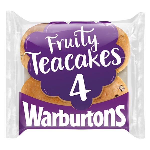Warburtons 4 Fruity Teacakes (1 x 4s)
