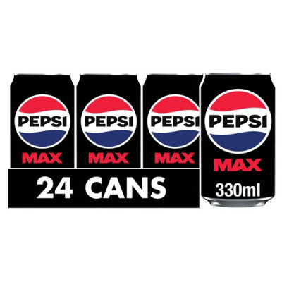Pepsi Max No Sugar Cola Can 330ml (24 x 330ml)