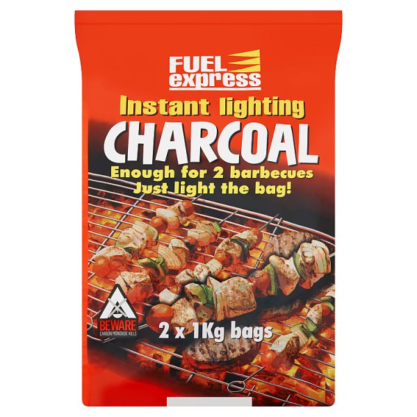 Fuel Express Instant Lighting Charcoal 2 x 1kg (2kg) (1 x 2kg)