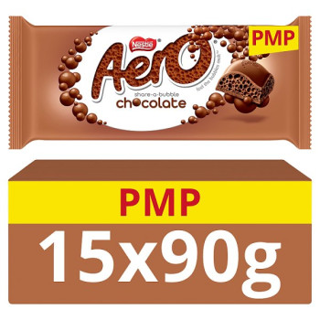 Aero Milk Chocolate Sharing Bar 90g (15 x 90g)