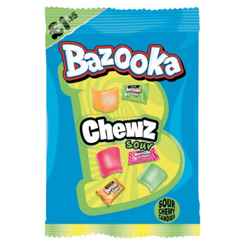 Bazooka Chewz Sour Chewy Candies 120g (12 x 120g)