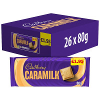 Cadbury Caramilk Chocolate Bar 80 g (26 x 80g)