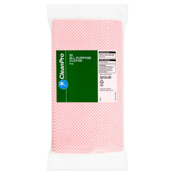 CleanPro 50 All Purpose Cloths Pink 60cm x 30cm (15 x 50pk) CleanPro 50 All Purpose Cloths Pink 60cm x 30cm (15 x 50pk)