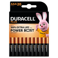 DURACELL Plus AAA Batteries (20 Pack) – Power Boost Alkaline Batteries 1.5V (1 x 20pk)