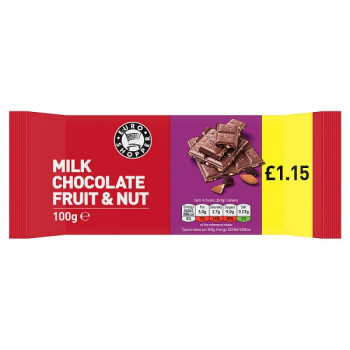 Euro Shopper Milk Chocolate Fruit & Nut 100g (28 x 100g)